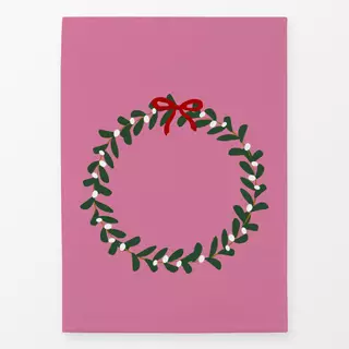 Geschirrtücher Mistelzweig Kranz Pink