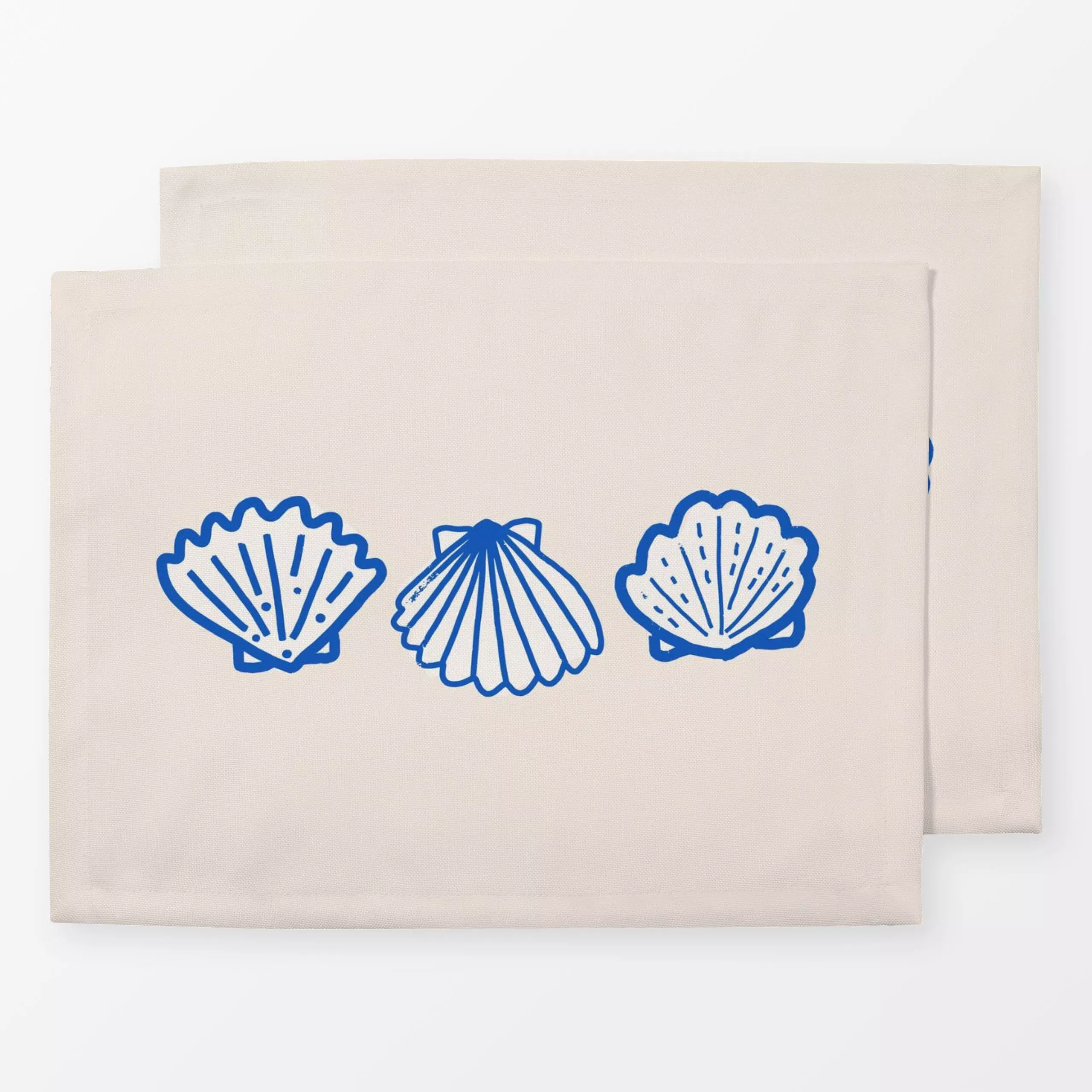 Tischset Muschel Trio - Natur & Landschaft, Sommer - von „Kruth Design"; Zeichnung, Meer, Strand, Muscheln, kruthdesign, Mus...
