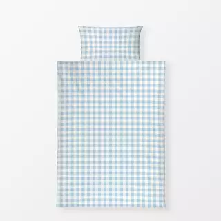 Bettwäsche Vichy Gingham Karo hellblau