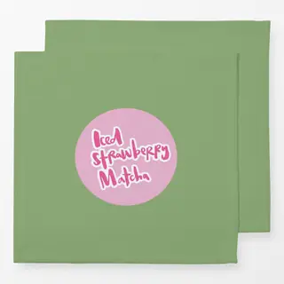 Servietten Iced Strawberry Matcha
