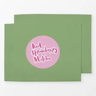 Tischset Iced Strawberry Matcha