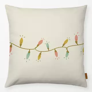 Kissen Lichterkette Creme