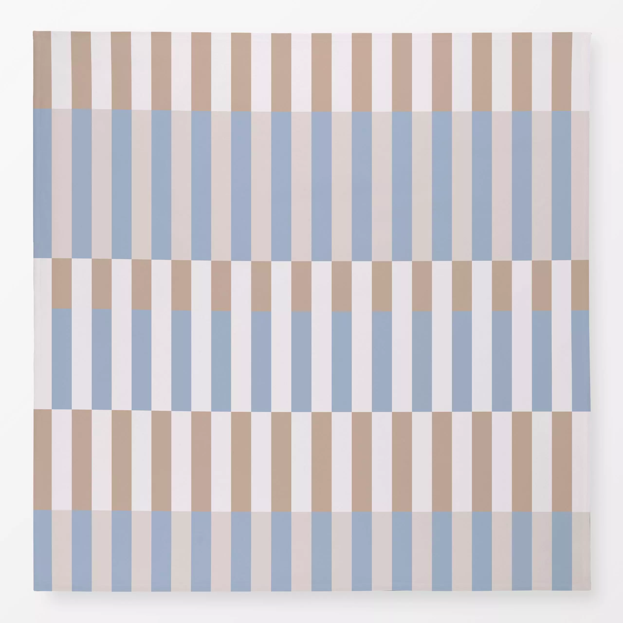 Tischdecke Tile Stripes Blue Greige - Sommer, Symbole & Muster - von „Studio ROSAGRAU"; Linien, Blaugrau, Streifen, Sommer, ...