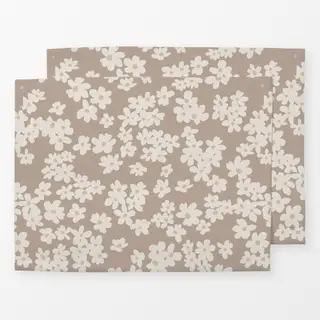 Tischset Blüten beige