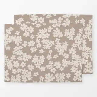 Tischset Blüten beige