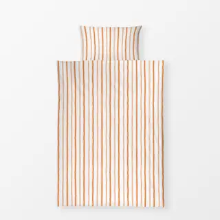 Bettwäsche Streifen orange