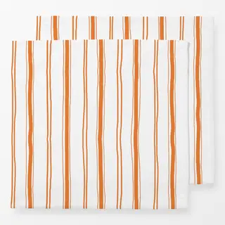 Servietten Streifen orange
