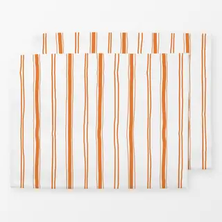 Tischset Streifen orange