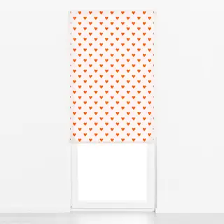 Raffrollo Muster Rote Herzen