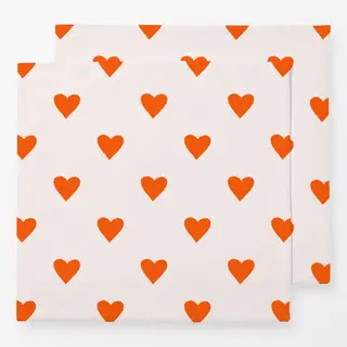 Servietten Muster Rote Herzen