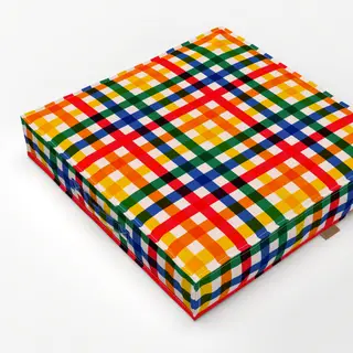Bodenkissen Plaid Bunt Multicolor