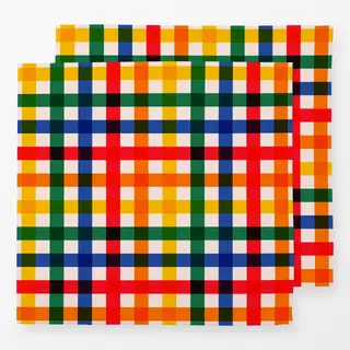 Servietten Plaid Bunt Multicolor