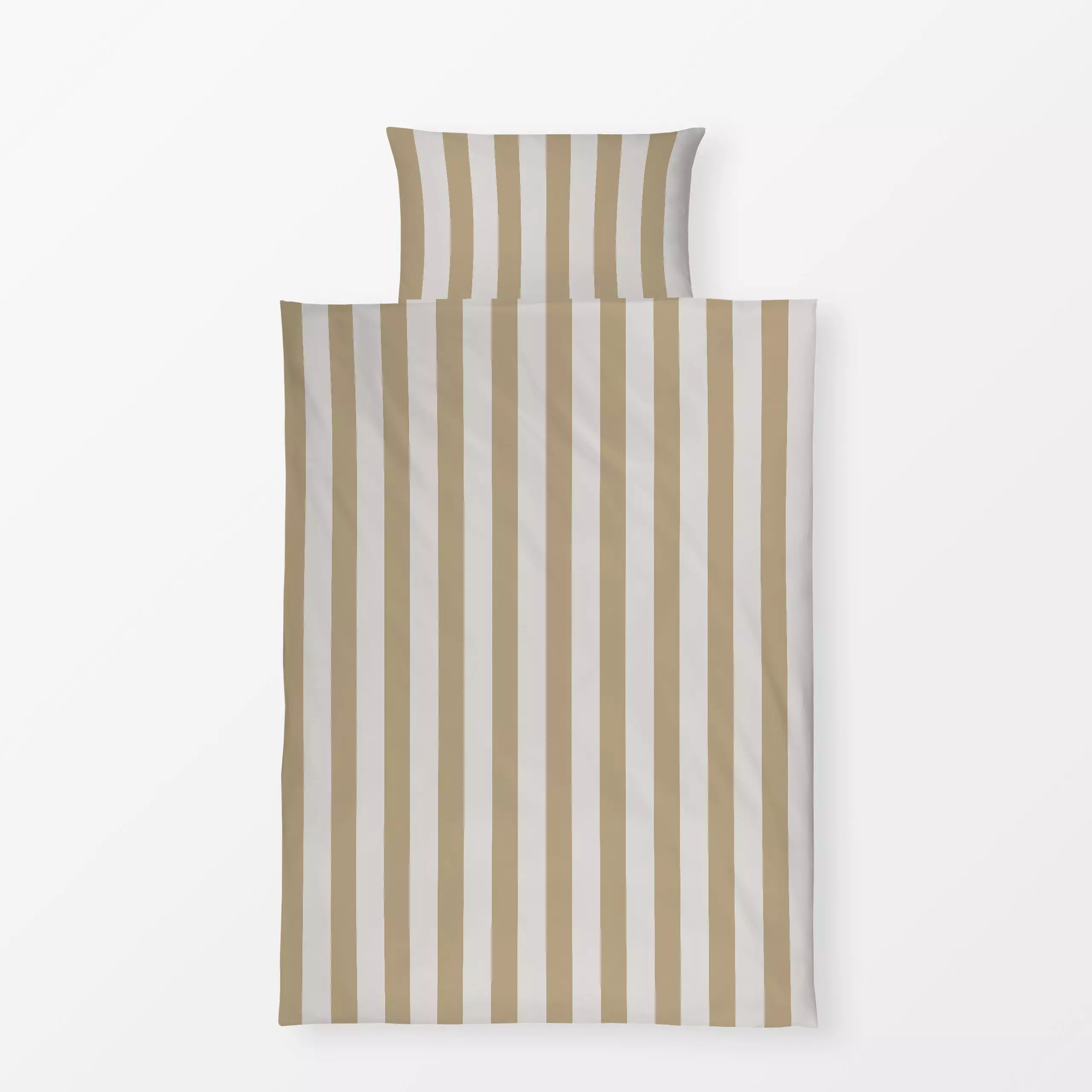 Bettwäsche Streifen Hellbeige Gelb - Weihnachten - von „textilwerk"