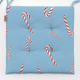 Sitzkissen Zuckerstangen blue