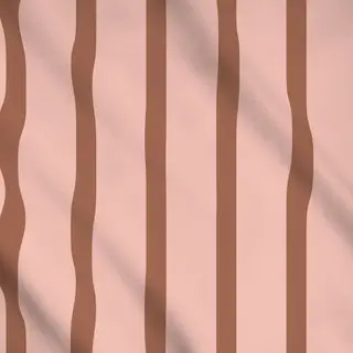 Meterware Streifen Terrakotta