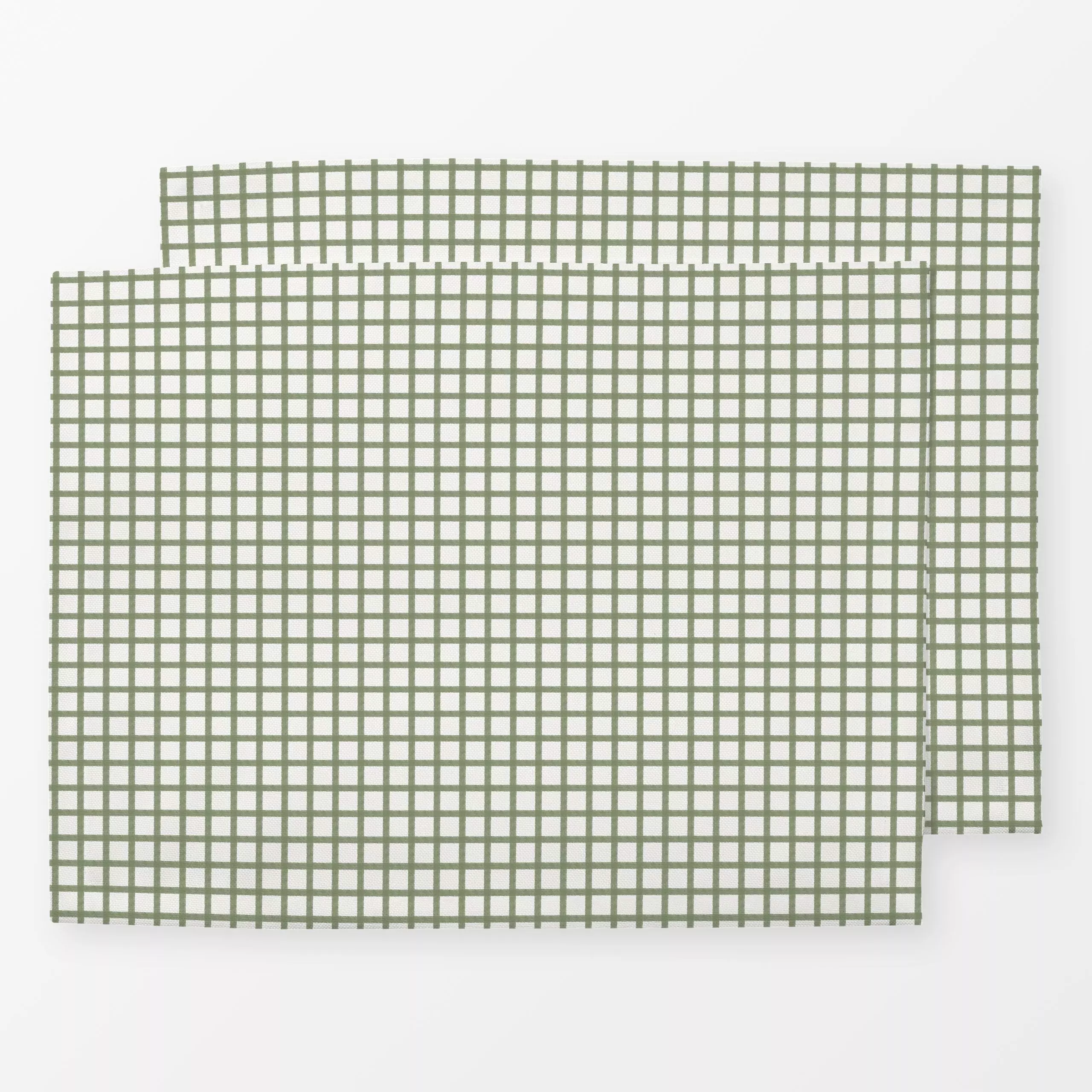 Tischset Small Checks Green, gemustert, von Studio Kesse