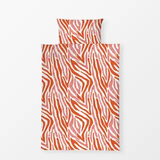 Bettwäsche Zebramuster orange