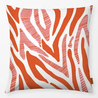 Kissen Zebramuster orange