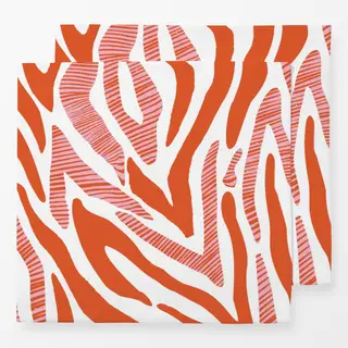 Servietten Zebramuster orange
