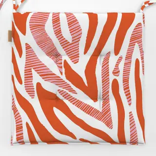 Sitzkissen Zebramuster orange