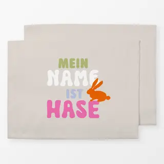 Tischset Mein Name ist Hase Beige