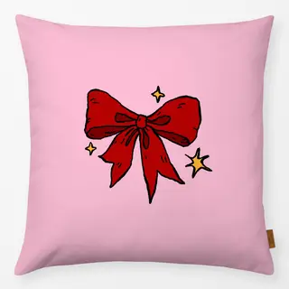 Kissen Red Christmas Ribbon