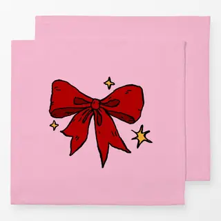 Servietten Red Christmas Ribbon