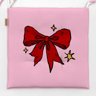 Sitzkissen Red Christmas Ribbon