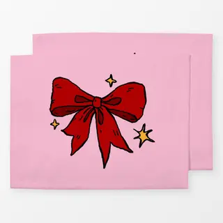 Tischset Red Christmas Ribbon