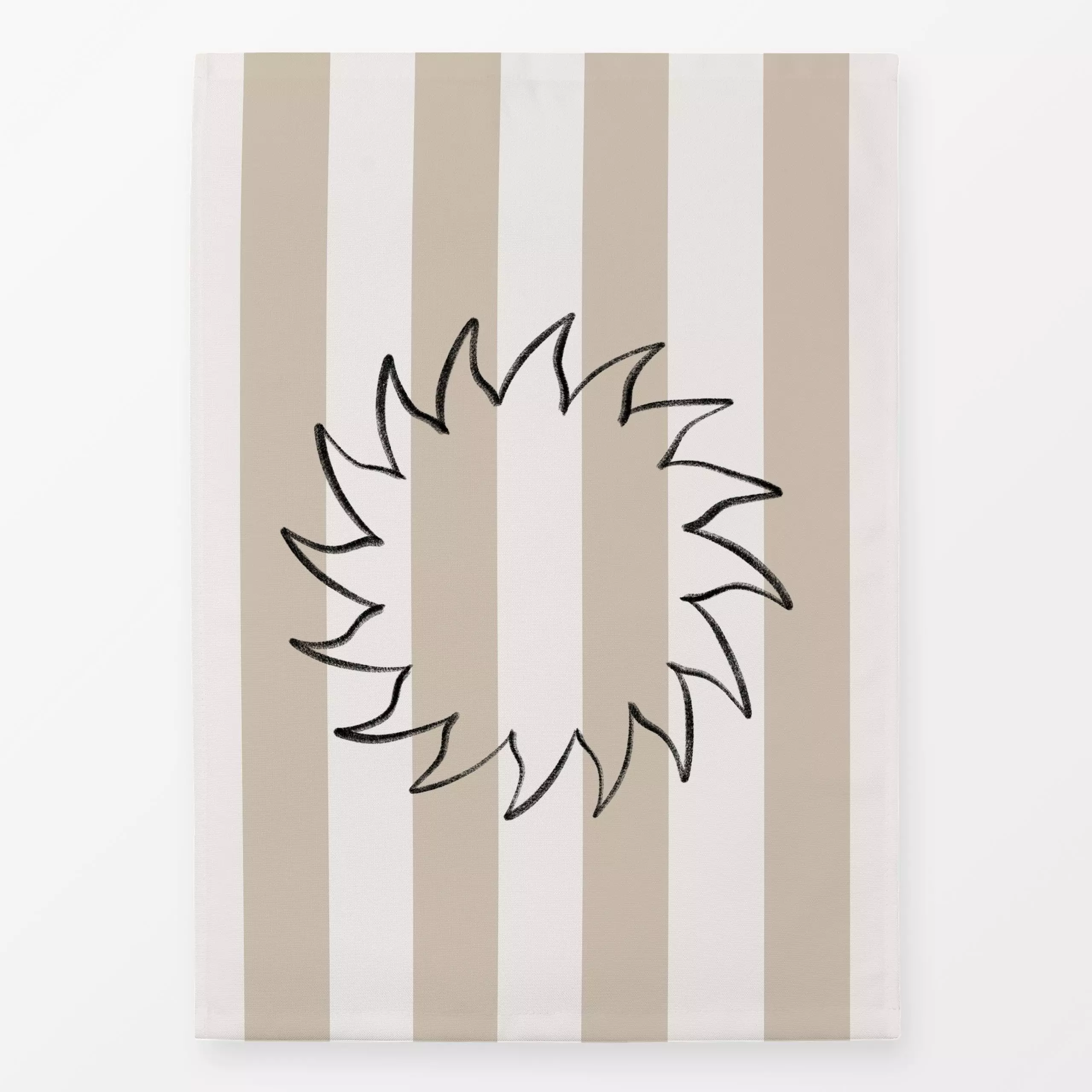 Geschirrtücher Sonne Streifen beige - Natur & Landschaft, Sommer - von „Kruth Design"; Garten, Sonne, Sommer