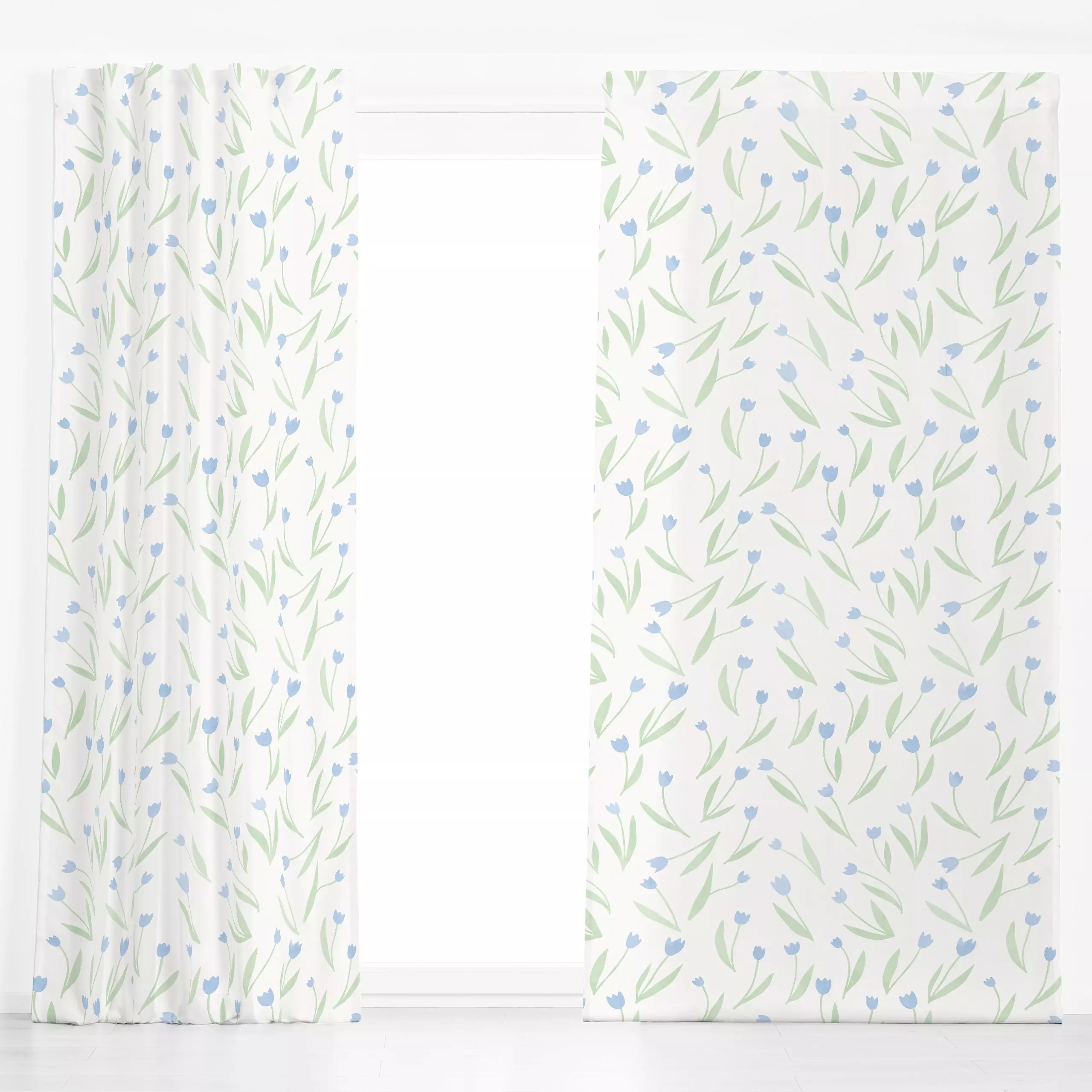 Dekovorhang Tulpen - Blumen & Florales, Frühling, Anlässe, Ostern - von „Studio Kesse"; Blumen, Tulpen, Wildblumen, Ostern, ...