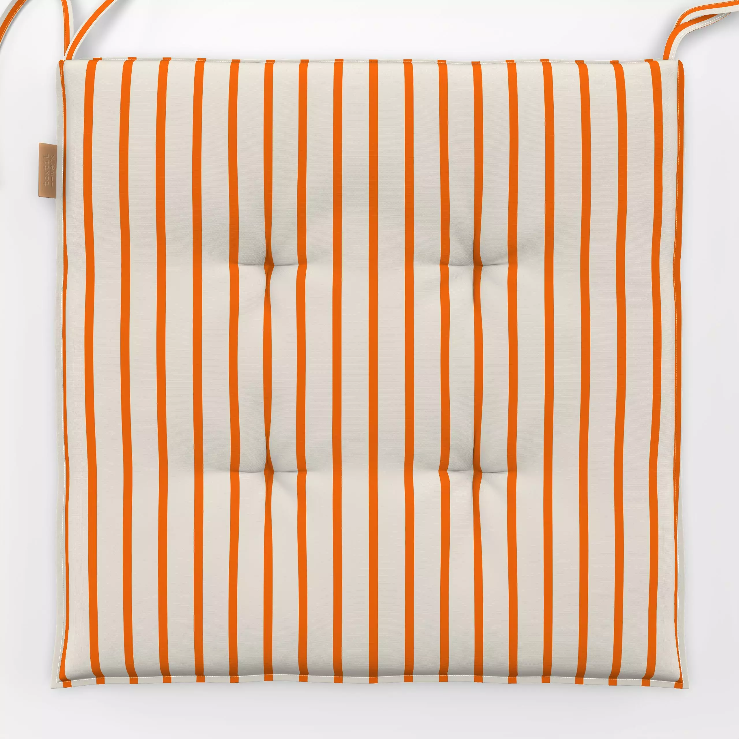 Sitzkissen Stripes Beige Orange Small - Sommer, Symbole & Muster - von „textilwerk"; Illustration, Sonne, Sommer, trend, bun...