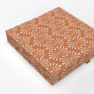 Bodenkissen Abstract Flower boho braun