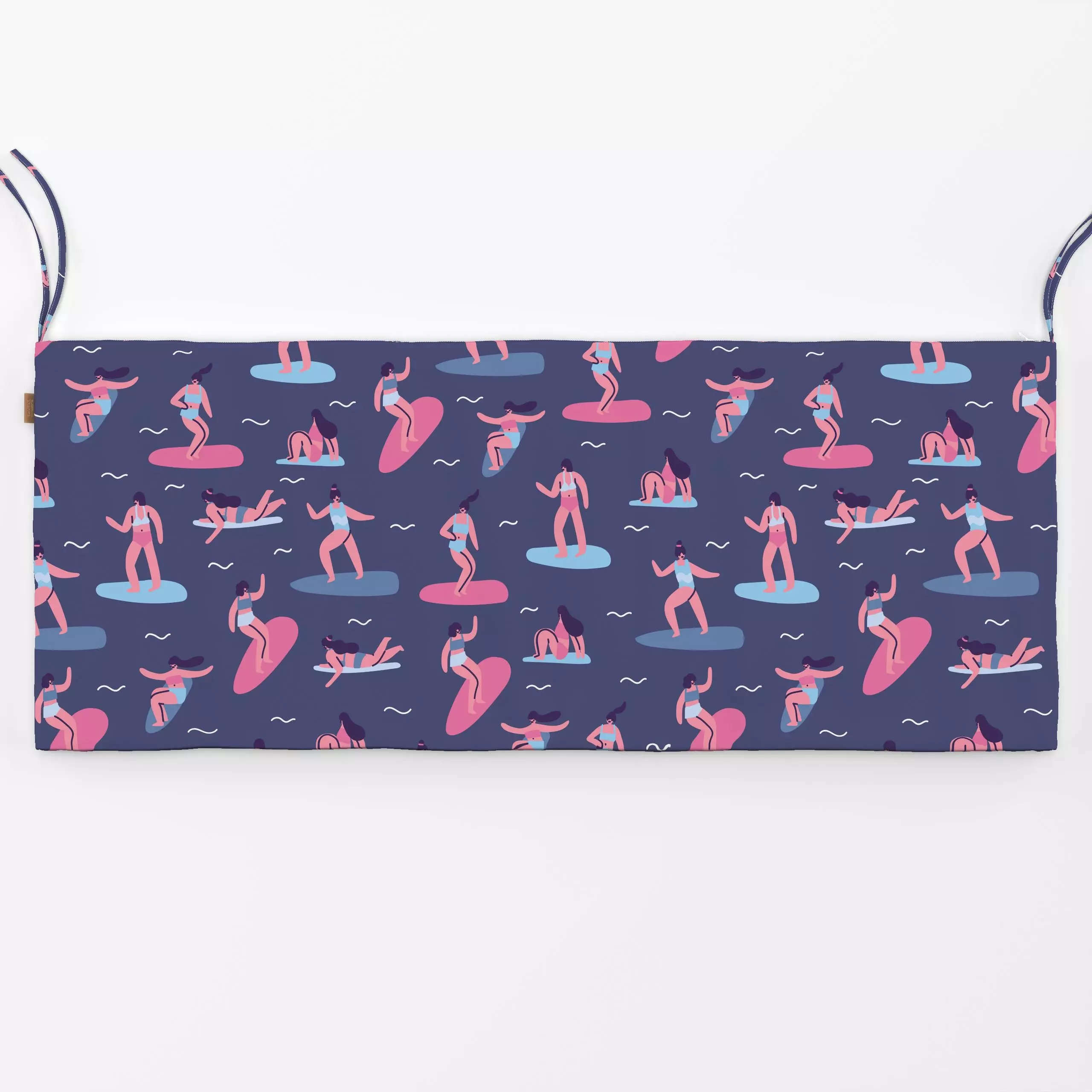 Bankauflage Girl-Surfers - Kinderzimmer & Motive für Kinder, Sommer, Sport - von „Sara Maese"; Meer, Surfen, Sommer, summer,...