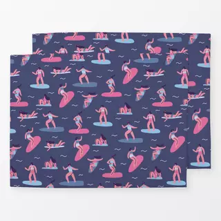 Tischset Girl-Surfers