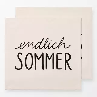 Servietten Endlich Sommer typo beige