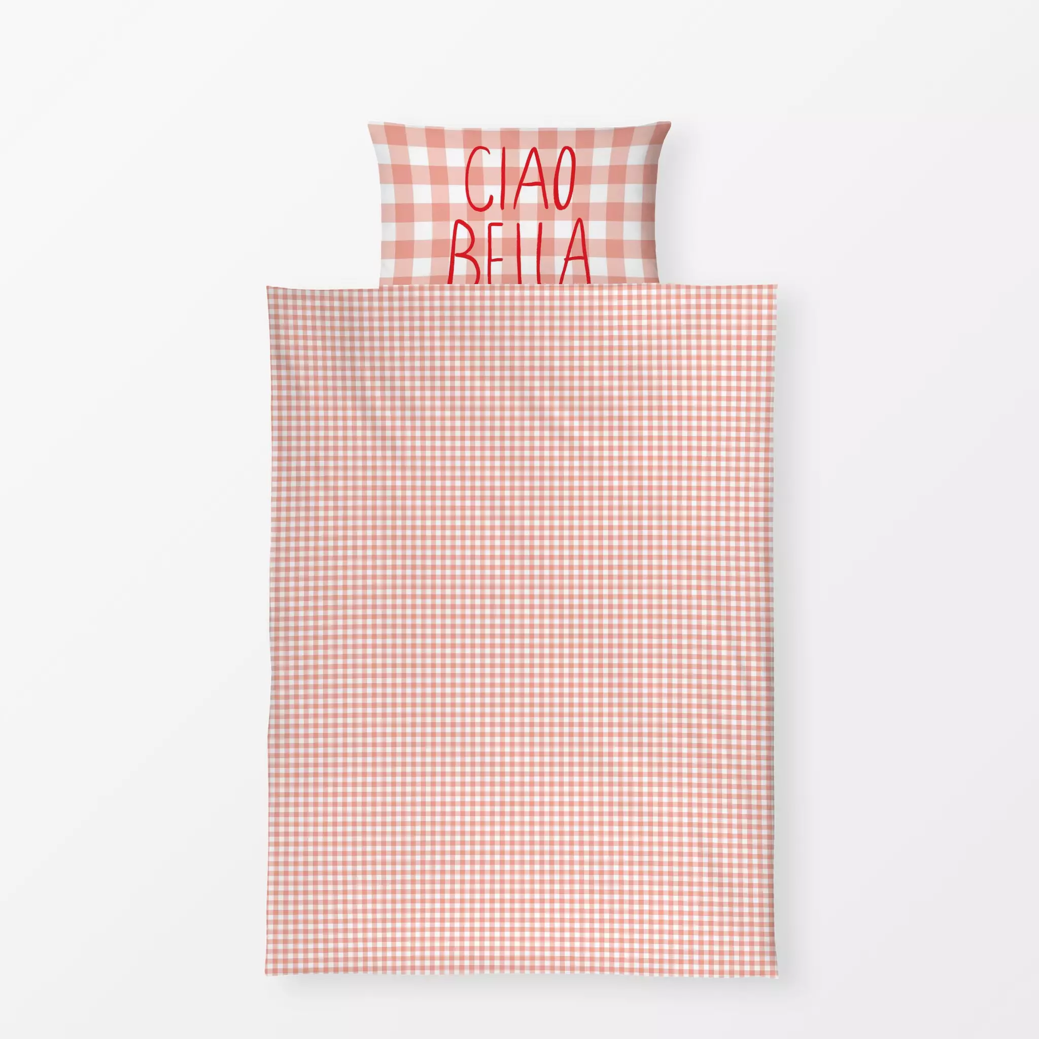 Bettwäsche Karo Peach Italien Vibe Ciao Karo Peach Italien Vibe Ciao