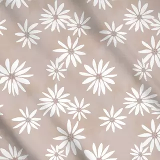 Meterware White Flower Pattern