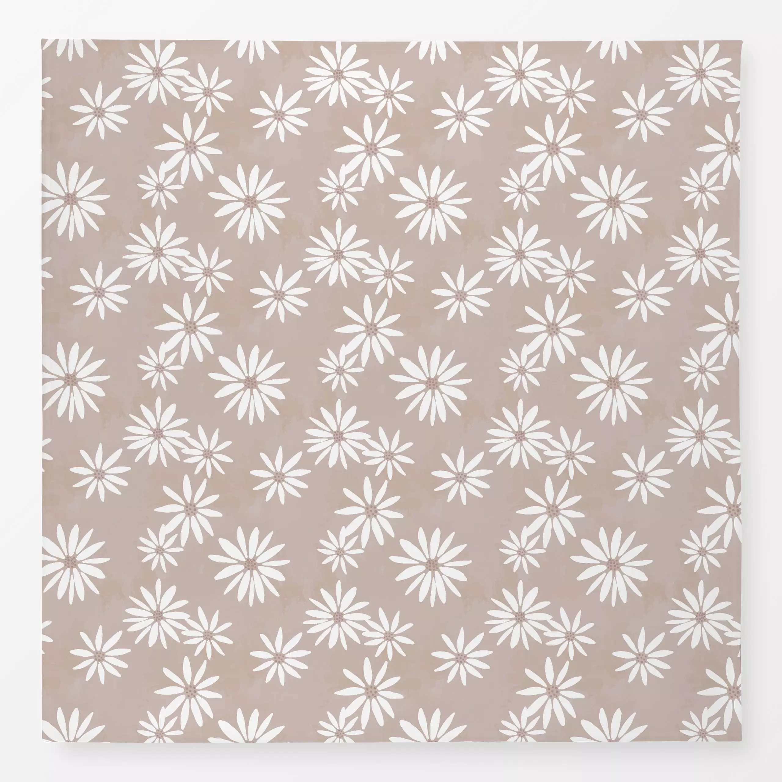 Tischdecke White Flower Pattern, Blumen, Sommer, von Kruth Design