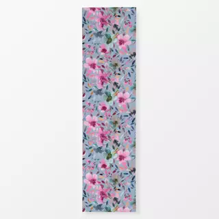 Tischläufer Sommer Florale Aquarell Blau