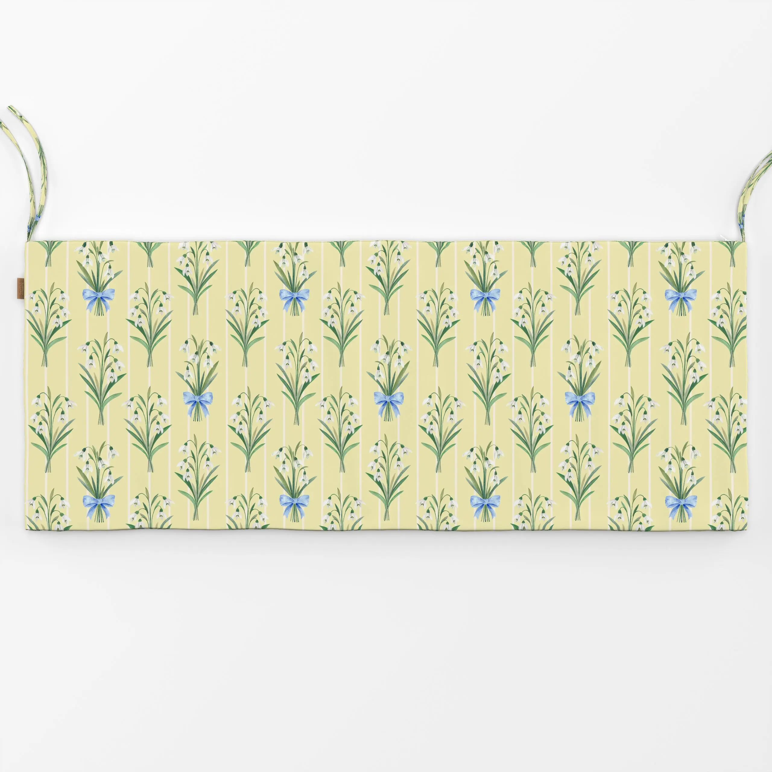 Bankauflage Schneeglöckchen gelb - Blumen & Florales, Frühling, Ostern - von „Katrin Graff"; Blumen, Schneeglöckchen, modern...