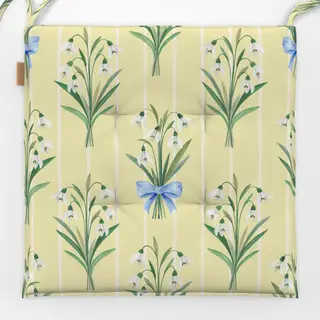 Sitzkissen Schneeglöckchen gelb