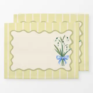 Tischset Schneeglöckchen gelb