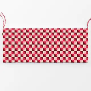 Bankauflage Love Diamond Pattern rot