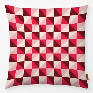 Kissen Love Diamond Pattern rot