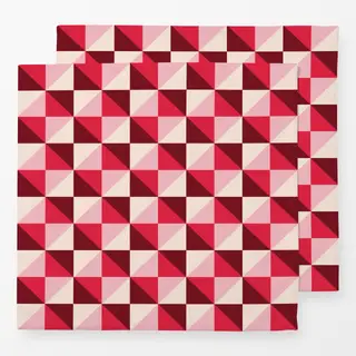 Servietten Love Diamond Pattern rot