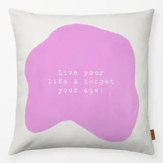 Kissen Organischer Kreis Pink Typo
