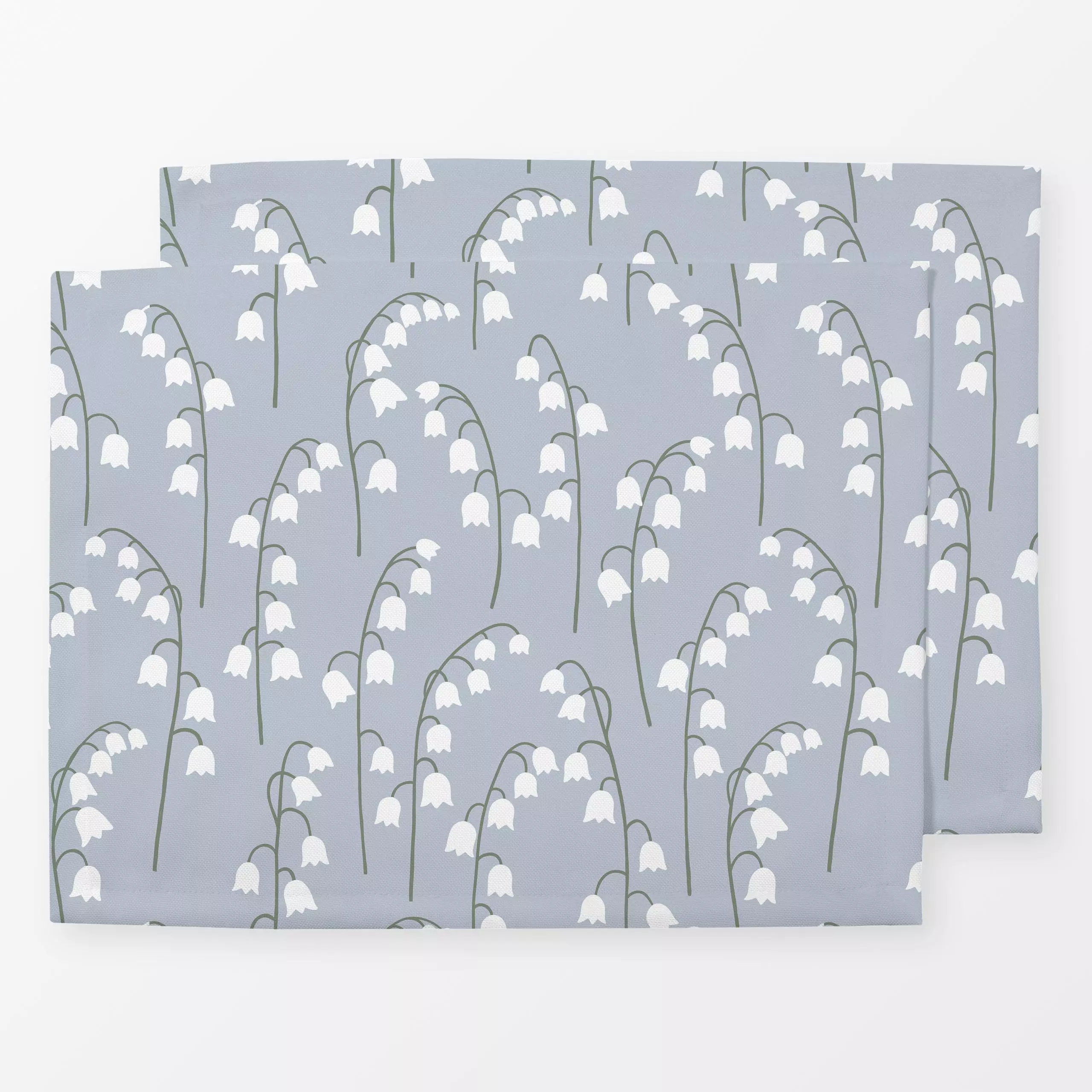 Tischset Maiglöckchen hellblau, Blumen, Ostern, von Studio Kesse x petitsourirdesign