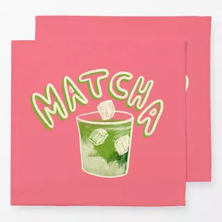 Servietten Matcha rosa