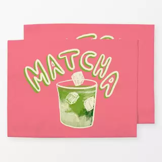 Tischset Matcha rosa